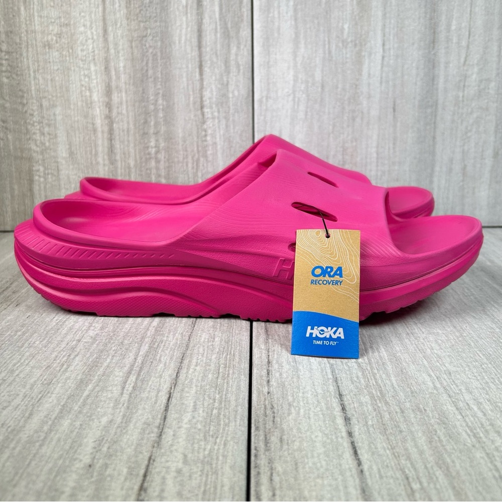 NEW Hoka One One Ora Recovery Slide Bright Pink Comfort Sandals Men’s Size 13